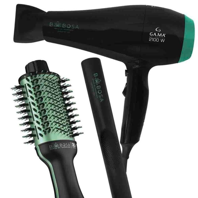 Kit-Prancha-Secador-E-Escova-De-Cabelo-Babosa-127V