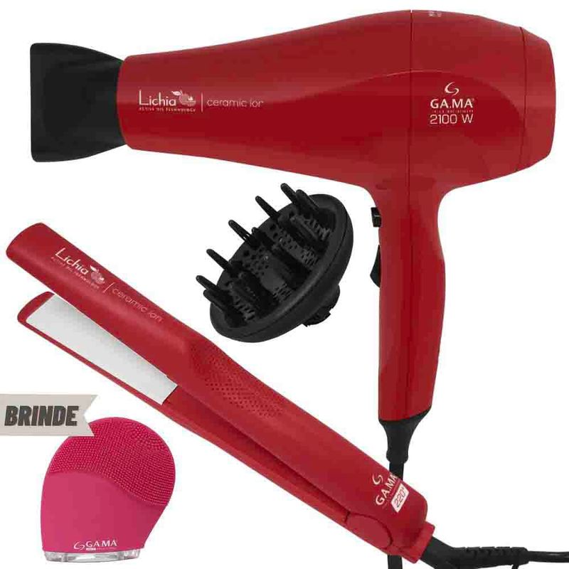 Kit-Secador-e-Prancha-de-Cabelo-Lichia---Brinde-220v-GM-KIT-0046