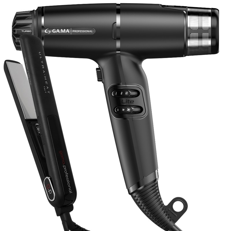 Kit-Secador-iQ-Lite-Max-Black-e-Prancha-G-Evo-Silk-ChromeGAM-KIT-0073