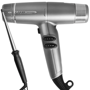 Kit Secador iQ Lite Cinza e Modelador Salon Curl Cônico