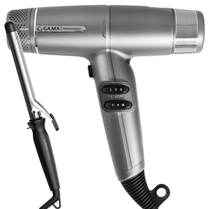 Kit Secador iQ Lite Cinza e Modelador Salon Curl 25mm