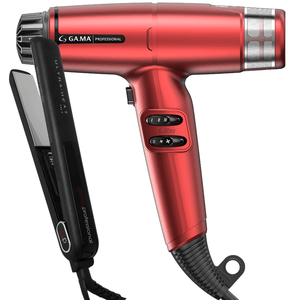 Kit Secador iQ Lite Max Red e Prancha Silk Chrome