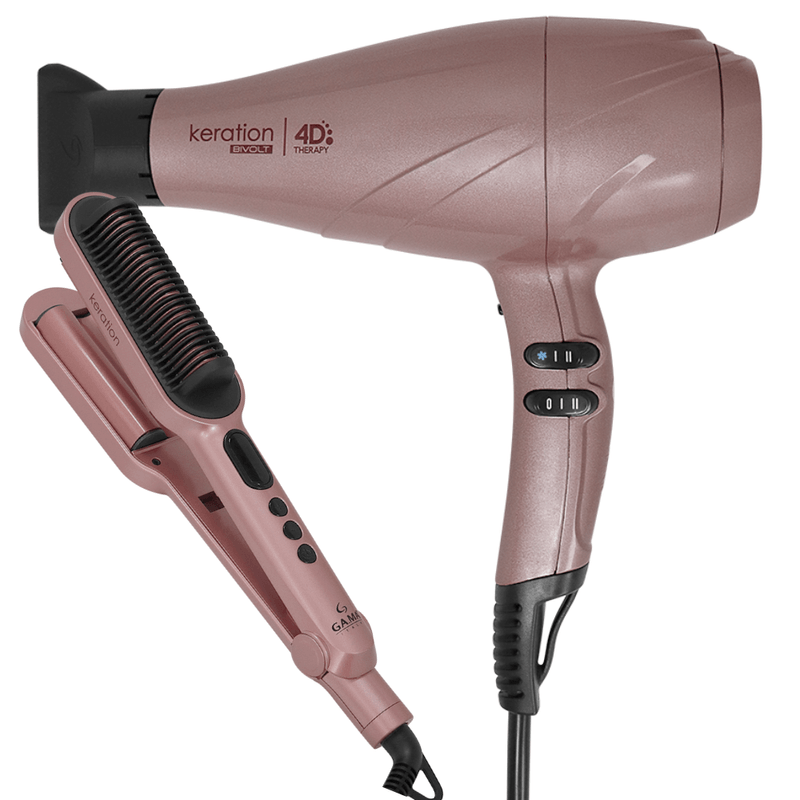 Kit-Secador-Keration-4D-E-Prancha-Waver---Brush-Keration-Bivolt